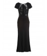 Women's Round Neck Dress , Lace Maxi Short Sleeve