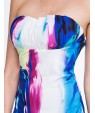 Women's Sexy / Party / Cocktail Floral Flapper Dress , Strapless Maxi Rayon