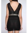 Women's Sexy Deep-v Sequined Bodycon Mini Dress