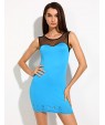 Women's Plus Size Nice Round Collar Cotton and Spandex Dress