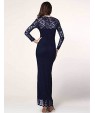 Women's Sexy Beach Casual Party Plus Size V Neck Bodycon Lace Maxi Dress