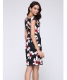 Women's Sexy Floral Bodycon Dress , V Neck Knee-length Cotton / Polyester