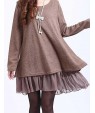 Women's Plus Size Knitted A-line Dress