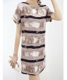 Women's Sexy / Simple Striped A Line Dress,V Neck Mini Polyester