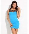 Women's Plus Size Nice Round Collar Cotton and Spandex Dress