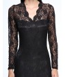 Women's Sexy Beach Casual Party Plus Size V Neck Bodycon Lace Maxi Dress