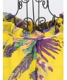 Beach Swing Dress,Print Maxi Sleeveless Yellow Summer Inelastic Thin