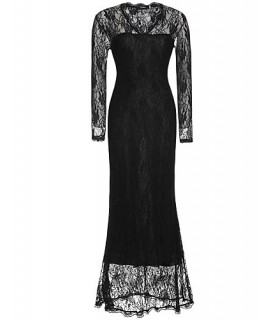 Women's Sexy Casual Party V Neck Lace Maxi Dress