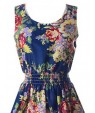 Women's Elegant Printing Sleeveless WaistedDress